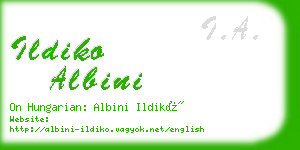 ildiko albini business card
